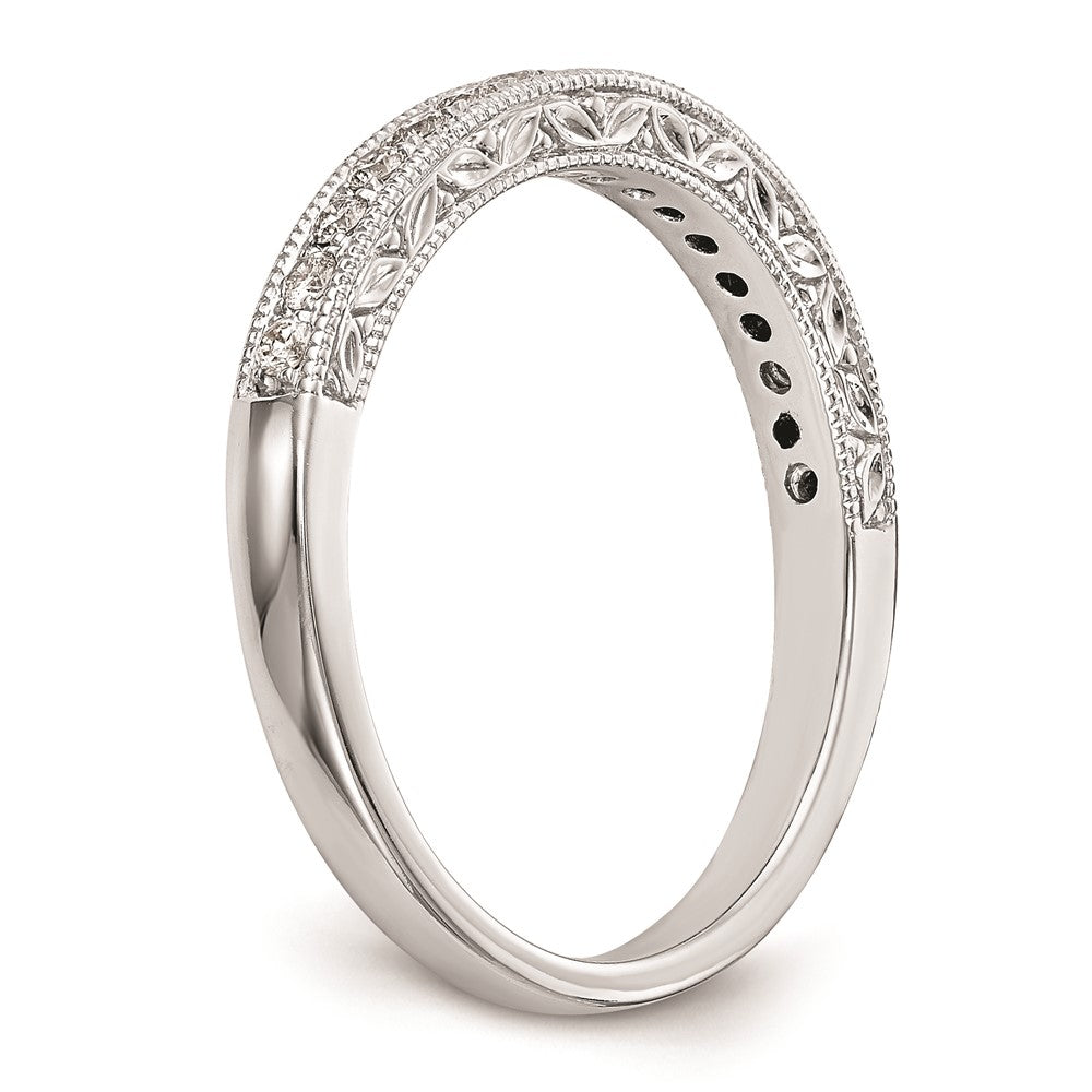 0.20ct. CZ Solid Real 14k White Gold Wedding Wedding Band Ring