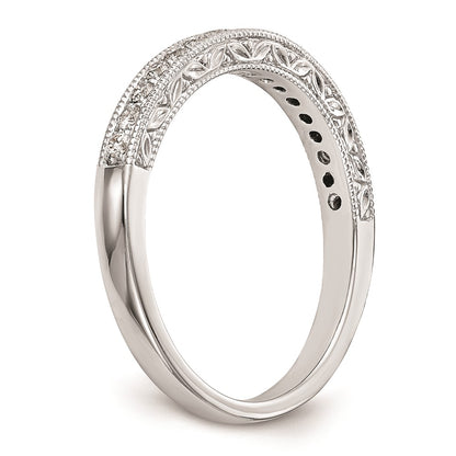 0.20ct. CZ Solid Real 14k White Gold Wedding Wedding Band Ring