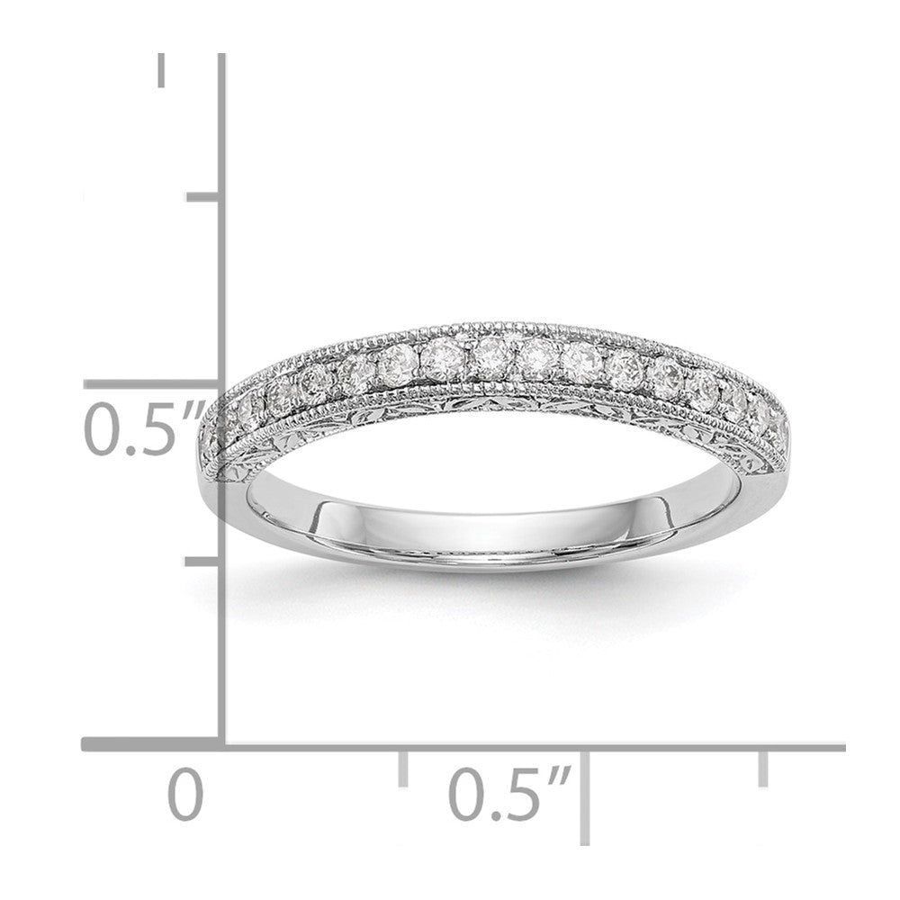 0.20ct. CZ Solid Real 14k White Gold Wedding Wedding Band Ring