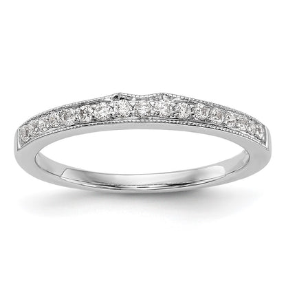 0.20ct. CZ Solid Real 14k White Gold Wedding Wedding Band Ring