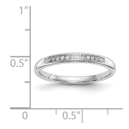 0.07ct. CZ Solid Real 14k White Gold Wedding Wedding Band Ring