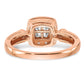 14K Rose Gold Complete Real Diamond Cluster Engagement Ring