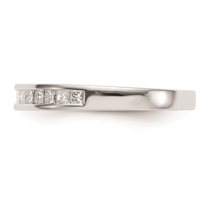 0.30ct. CZ Solid Real 14k White Gold Wedding Wedding Band Ring