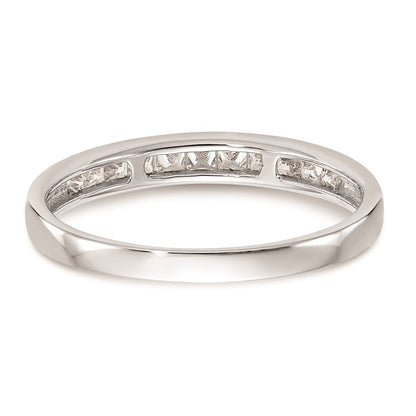 14k White Gold Real Diamond Wedding Band