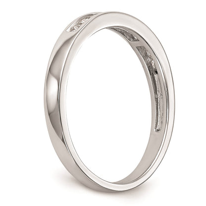 0.30ct. CZ Solid Real 14k White Gold Wedding Wedding Band Ring