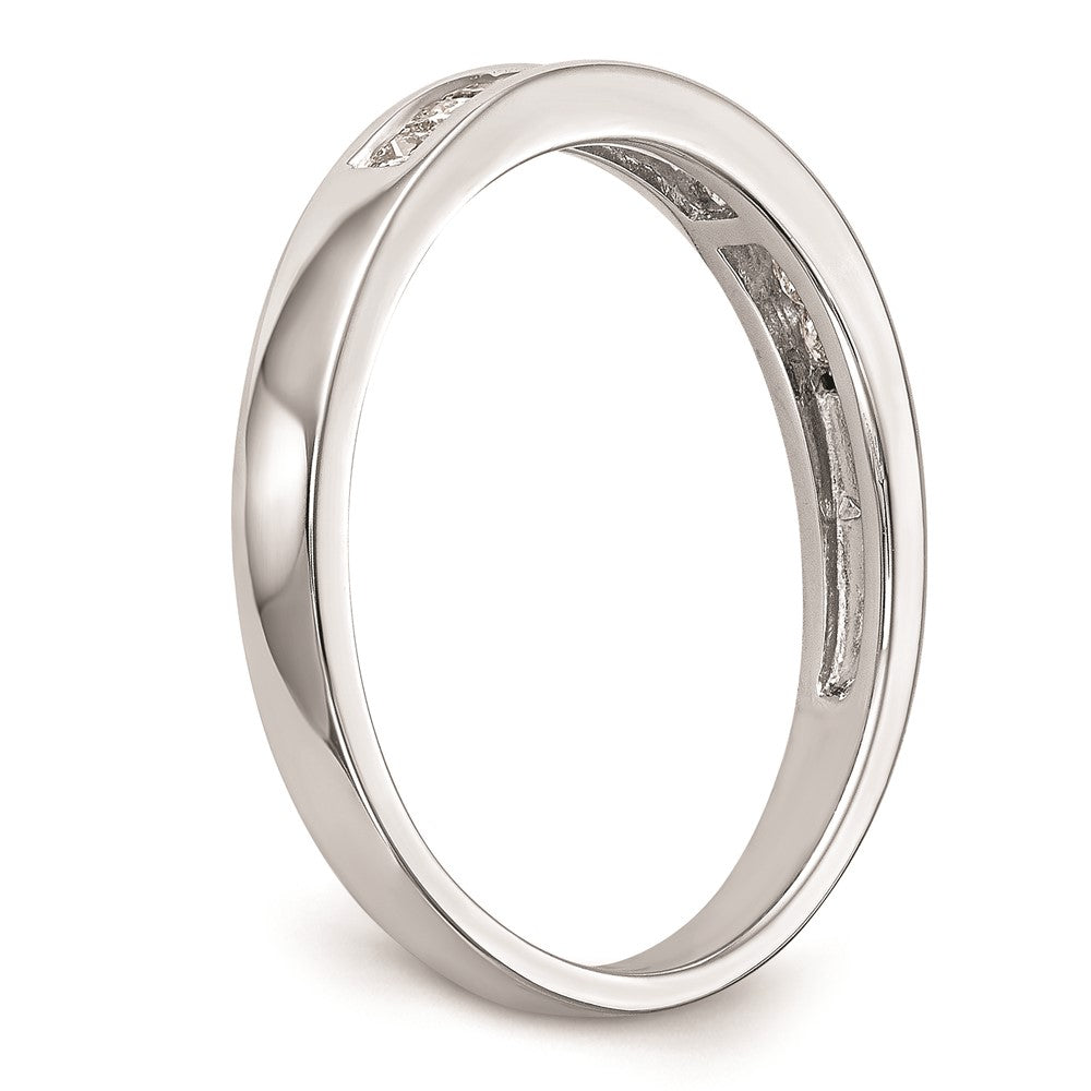 14k White Gold Real Diamond Wedding Band