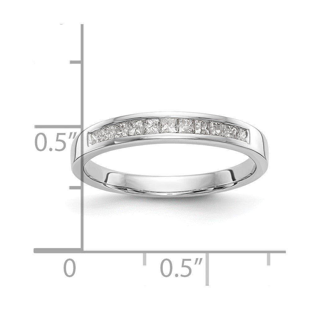 14k White Gold Real Diamond Wedding Band