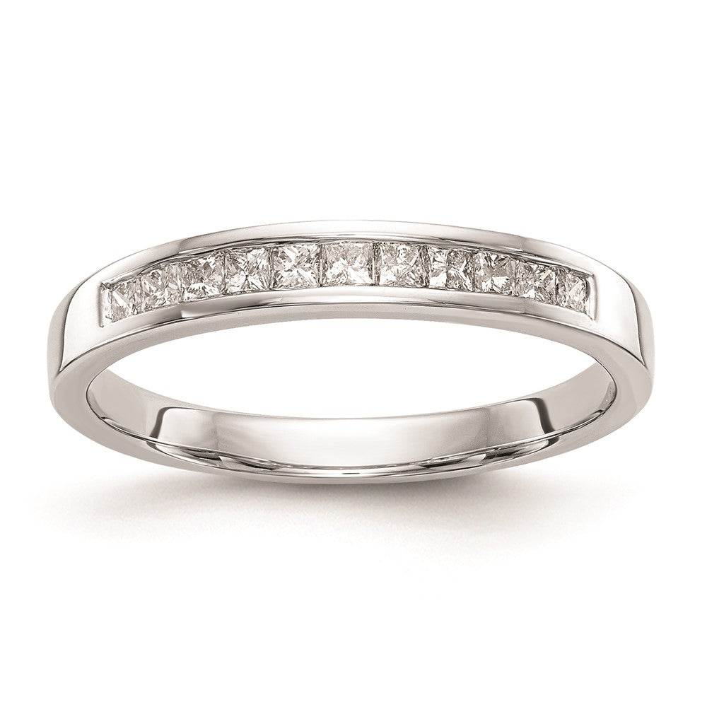 0.30ct. CZ Solid Real 14k White Gold Wedding Wedding Band Ring