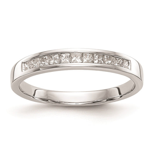 0.30ct. CZ Solid Real 14k White Gold Wedding Wedding Band Ring