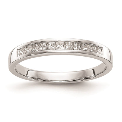 14k White Gold Real Diamond Wedding Band
