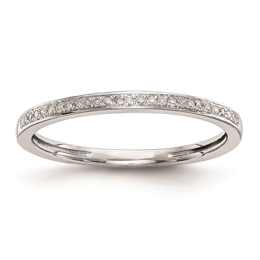 10K Set of 2 White Gold Real Diamond Wedding Band