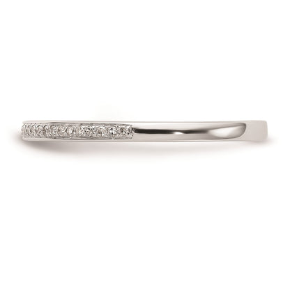 14k Set of 2 White Gold Real Diamond Wedding Band