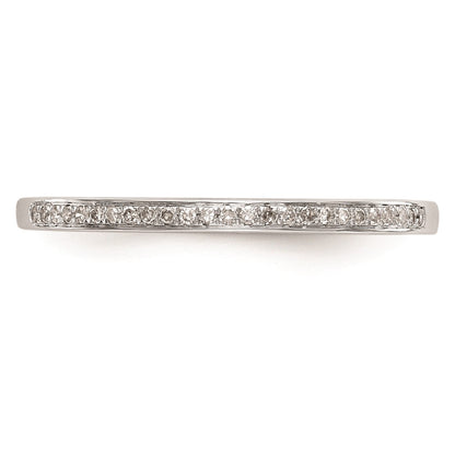 14k Set of 2 White Gold Real Diamond Wedding Band