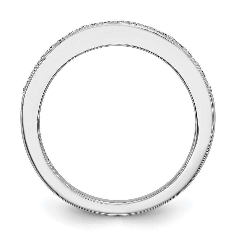 14K White Gold Real Diamond Wedding Band