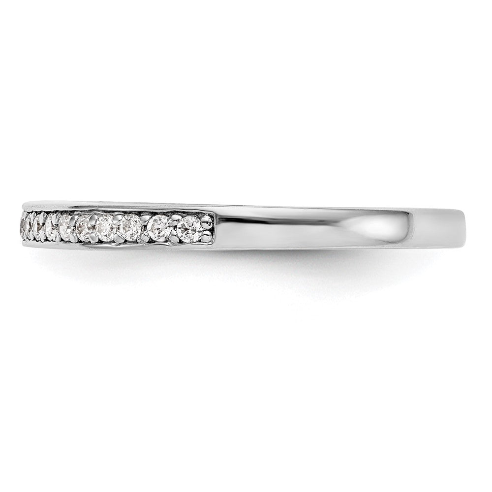 0.20ct. CZ Solid Real 14K White Gold Wedding Wedding Band Ring