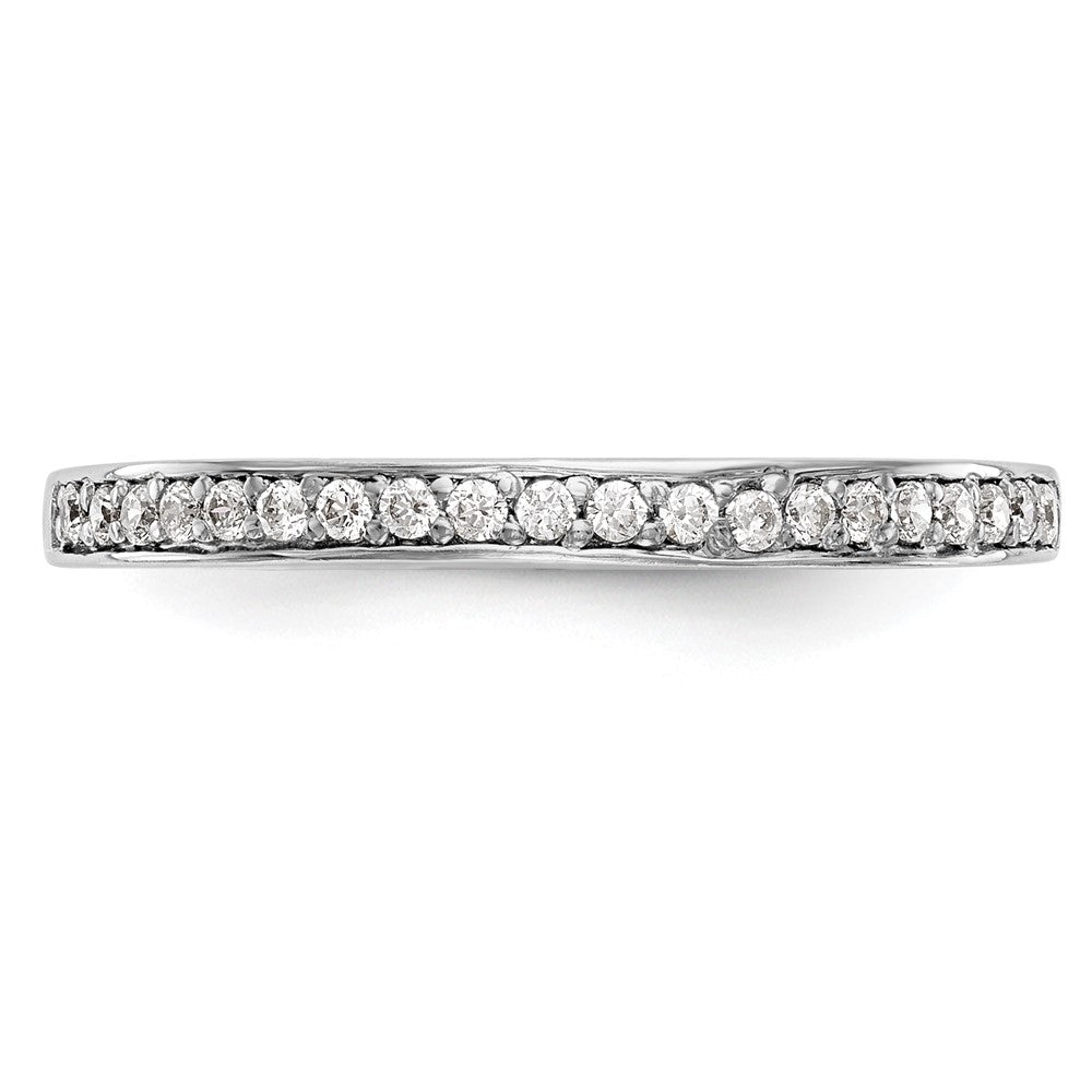 0.20ct. CZ Solid Real 14K White Gold Wedding Wedding Band Ring