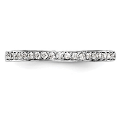 0.20ct. CZ Solid Real 14K White Gold Wedding Wedding Band Ring
