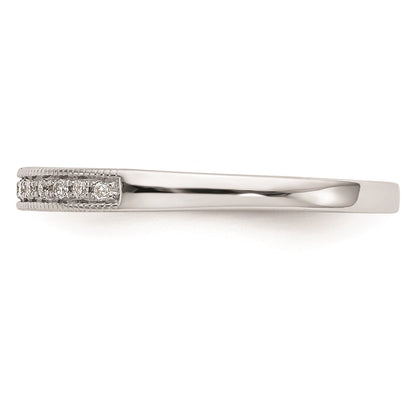 14k White Gold Real Diamond Wedding Band