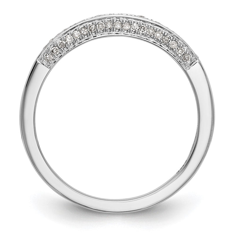 14k White Gold Real Diamond Wedding Band