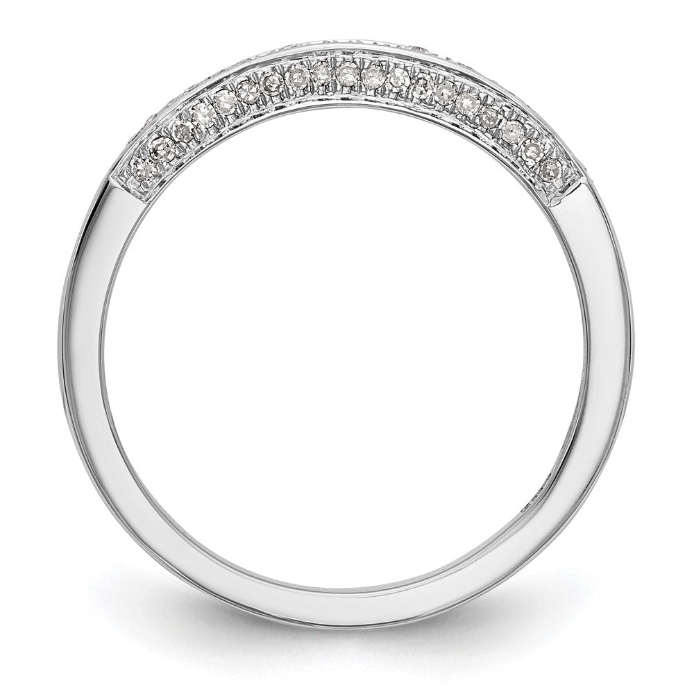 0.18ct. CZ Solid Real 14k White Gold Wedding Wedding Band Ring