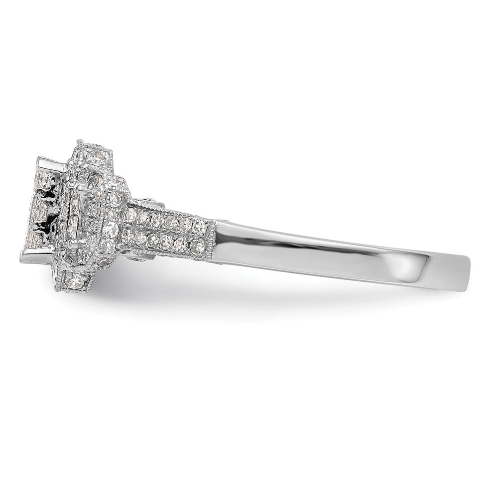 0.18ct. CZ Solid Real 14k White Gold Wedding Wedding Band Ring