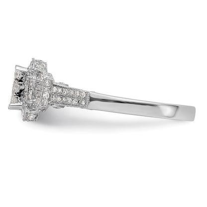 0.18ct. CZ Solid Real 14k White Gold Wedding Wedding Band Ring