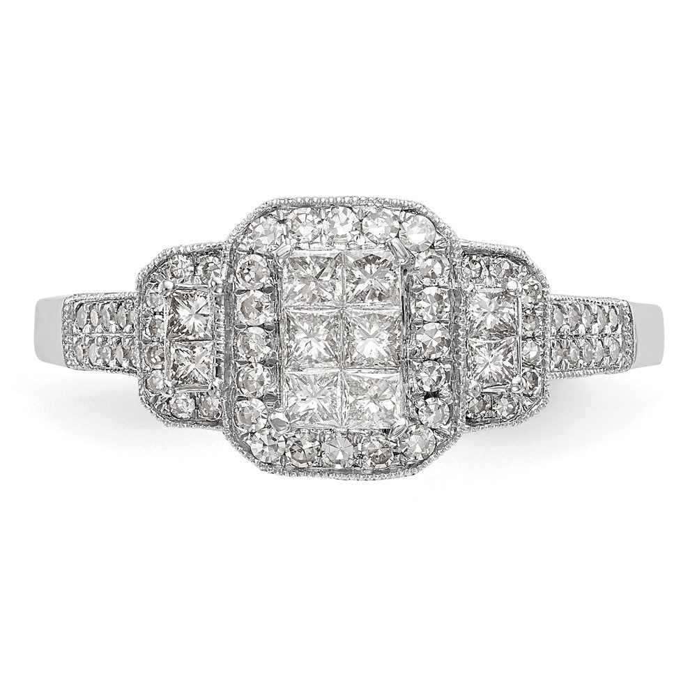 0.18ct. CZ Solid Real 14k White Gold Wedding Wedding Band Ring