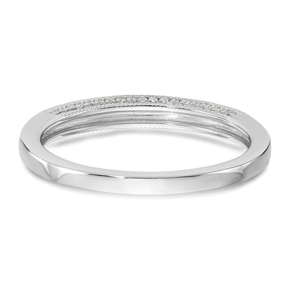14k White Gold Real Diamond Wedding Band