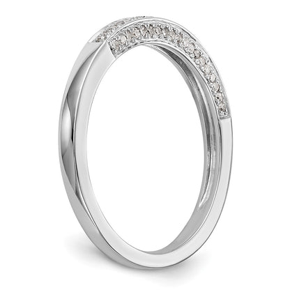 0.18ct. CZ Solid Real 14k White Gold Wedding Wedding Band Ring
