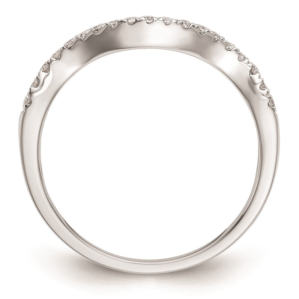 0.19ct. CZ Solid Real 14k White Gold Wedding Wedding Band Ring