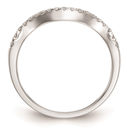 0.19ct. CZ Solid Real 14k White Gold Wedding Wedding Band Ring