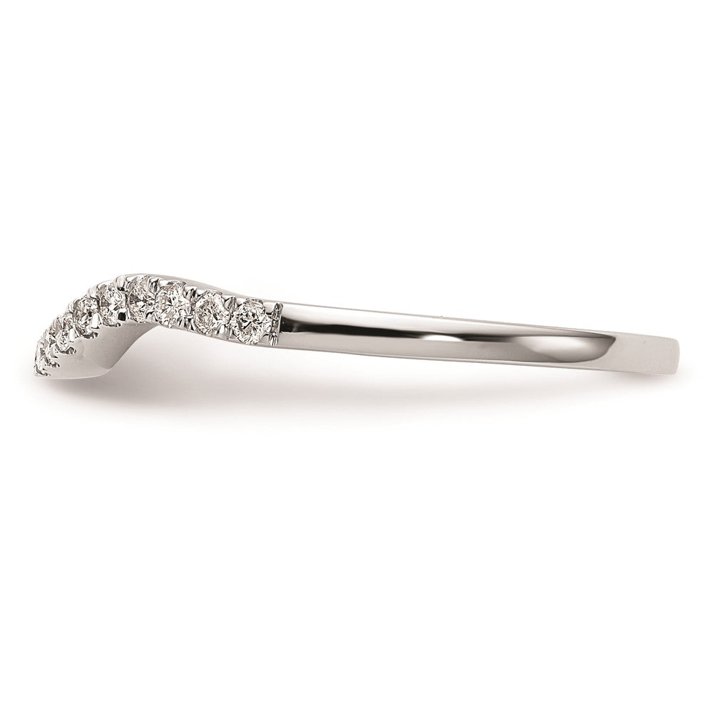 0.19ct. CZ Solid Real 14k White Gold Wedding Wedding Band Ring
