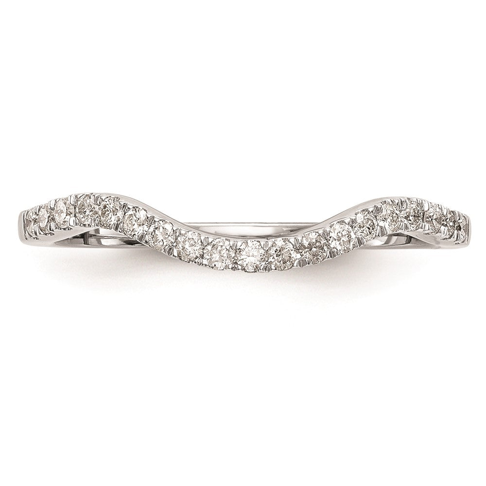 0.19ct. CZ Solid Real 14k White Gold Wedding Wedding Band Ring