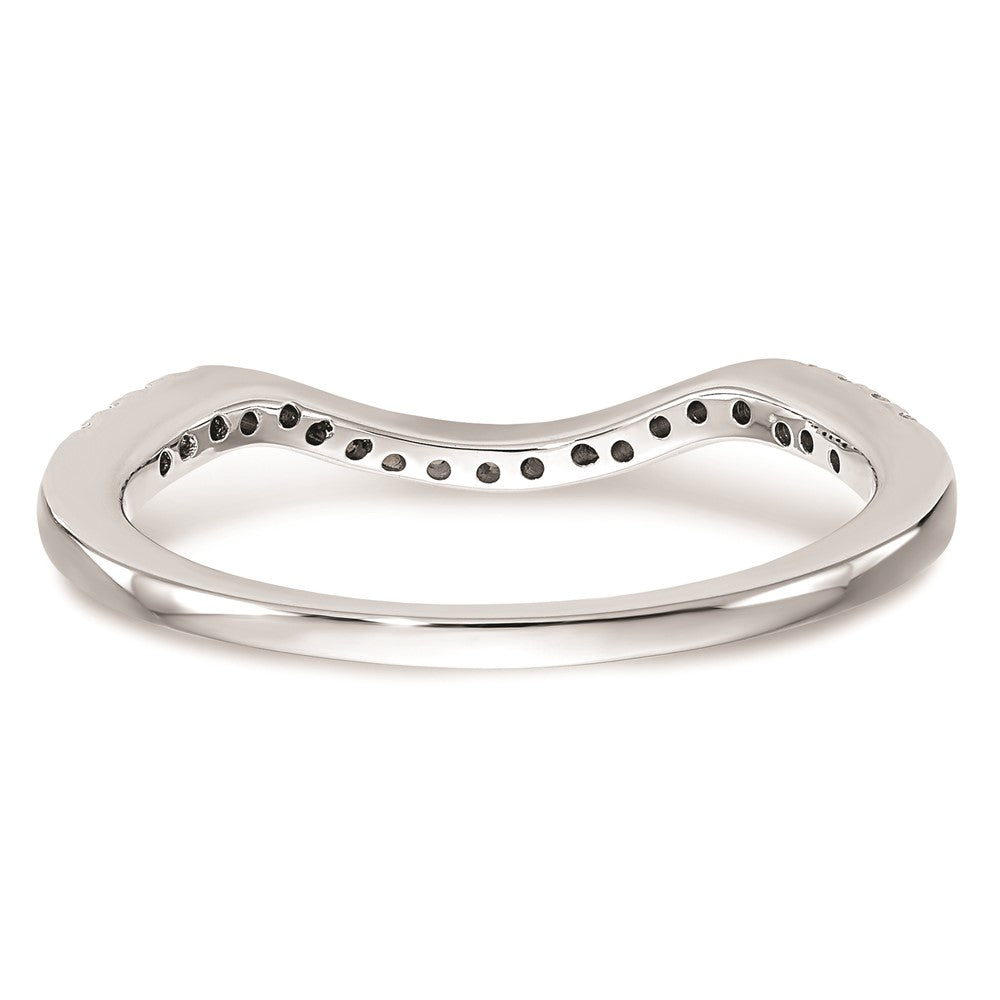 0.19ct. CZ Solid Real 14k White Gold Wedding Wedding Band Ring