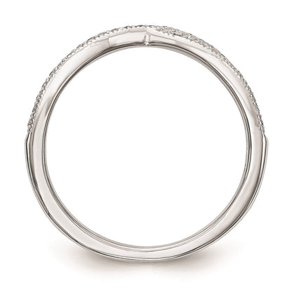 0.19ct. CZ Solid Real 14K White Gold Wedding Wedding Band Ring
