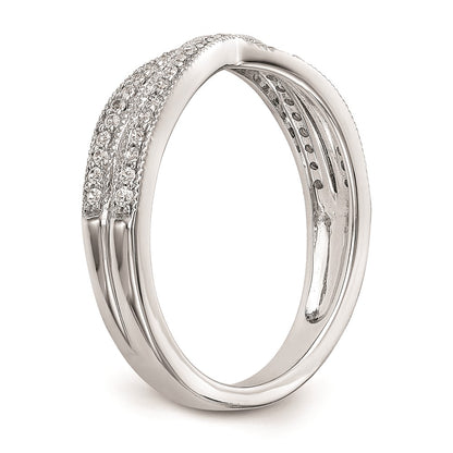 0.19ct. CZ Solid Real 14K White Gold Wedding Wedding Band Ring