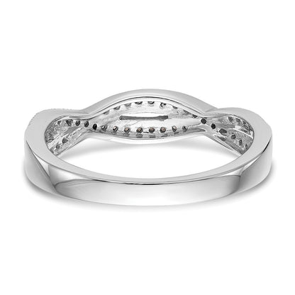 14K White Gold Real Diamond Wedding Band