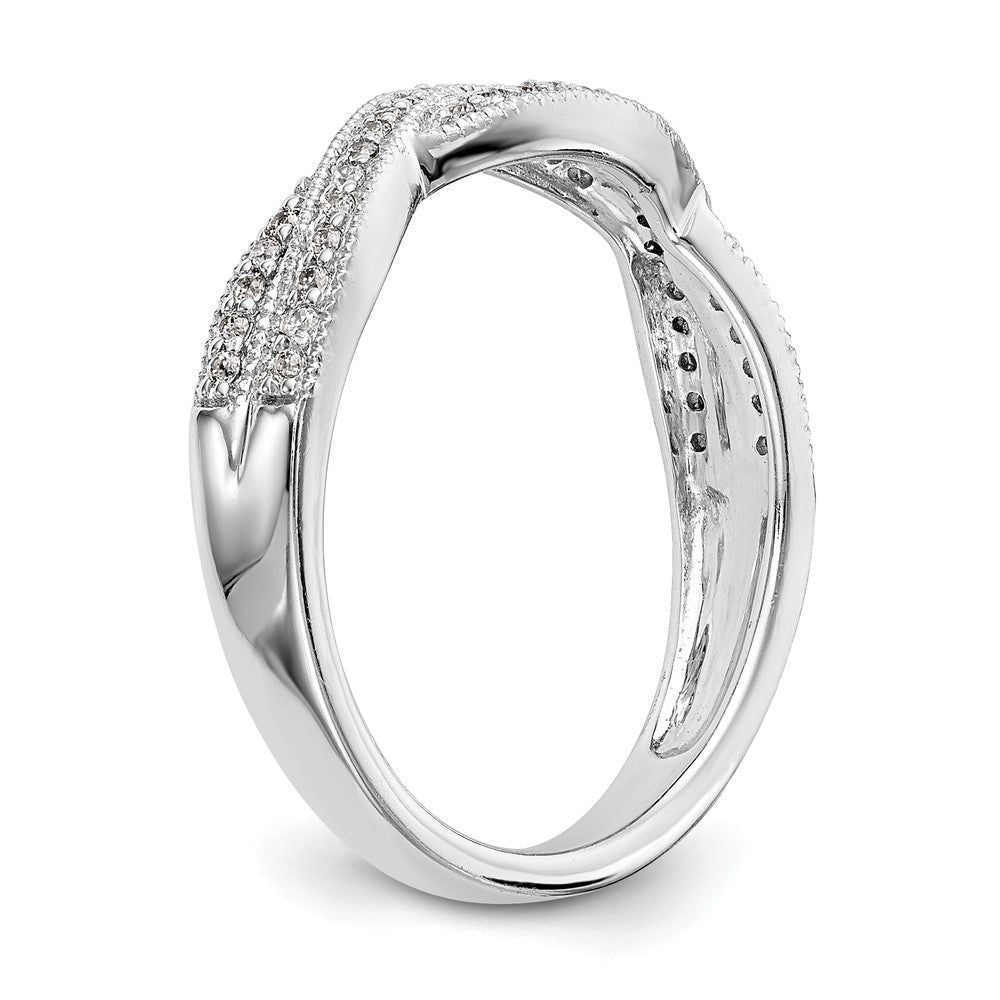 0.18ct. CZ Solid Real 14K White Gold Wedding Wedding Band Ring