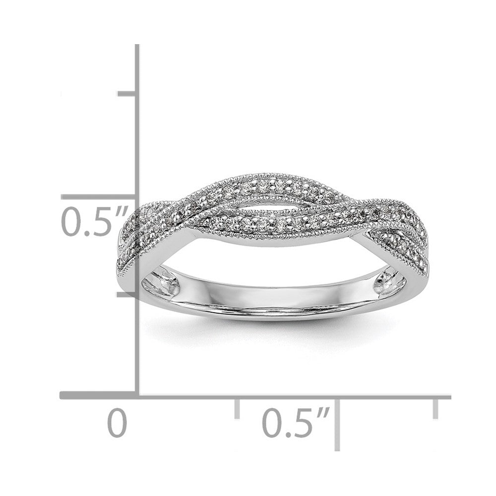 0.18ct. CZ Solid Real 14K White Gold Wedding Wedding Band Ring
