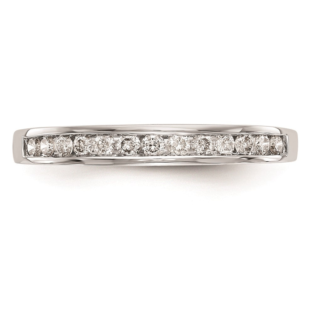 0.25ct. CZ Solid Real 14k White Gold Wedding Wedding Band Ring