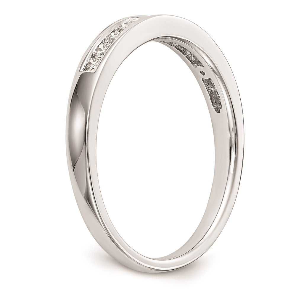 0.25ct. CZ Solid Real 14k White Gold Wedding Wedding Band Ring