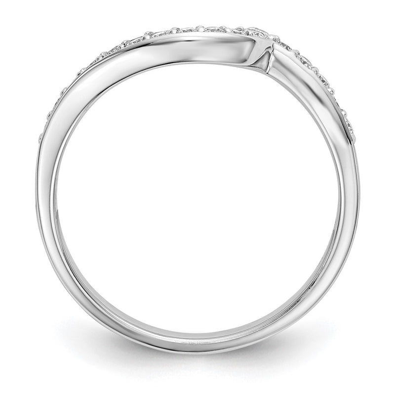 14k White Gold Real Diamond Wedding Band