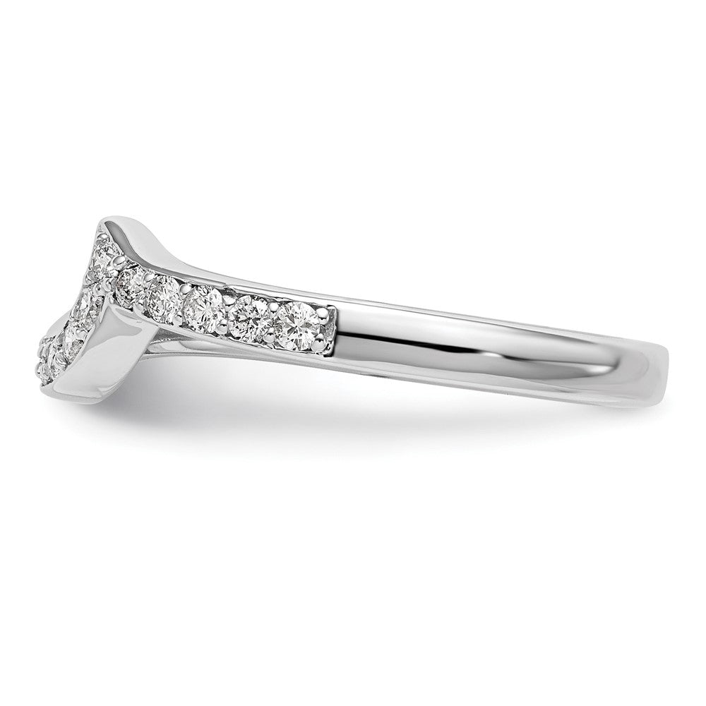 14k White Gold Real Diamond Wedding Band