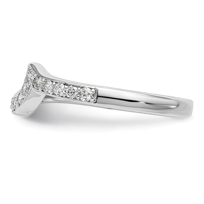 14k White Gold Real Diamond Wedding Band