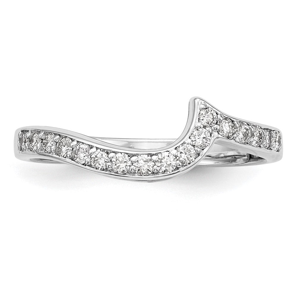 14k White Gold Real Diamond Wedding Band