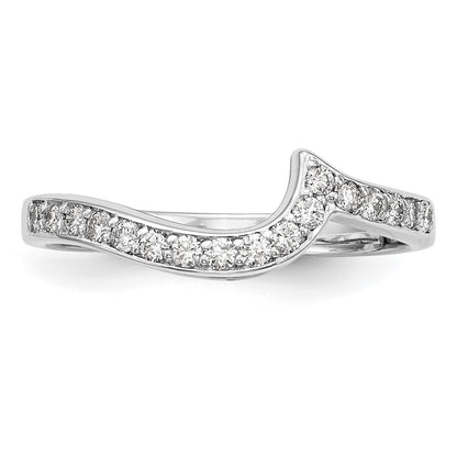 14k White Gold Real Diamond Wedding Band