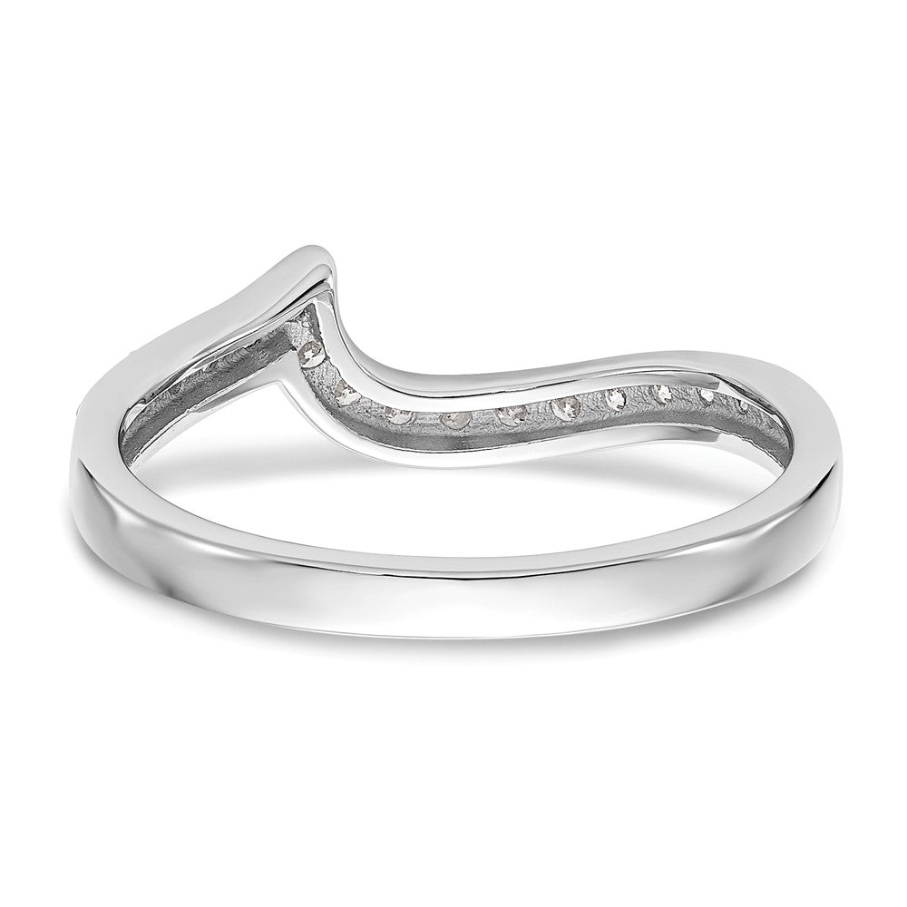 14k White Gold Real Diamond Wedding Band