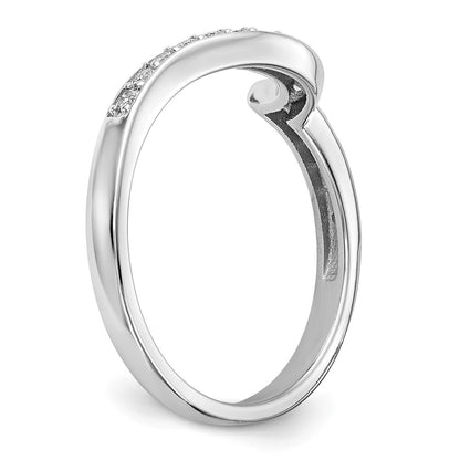 14k White Gold Real Diamond Wedding Band
