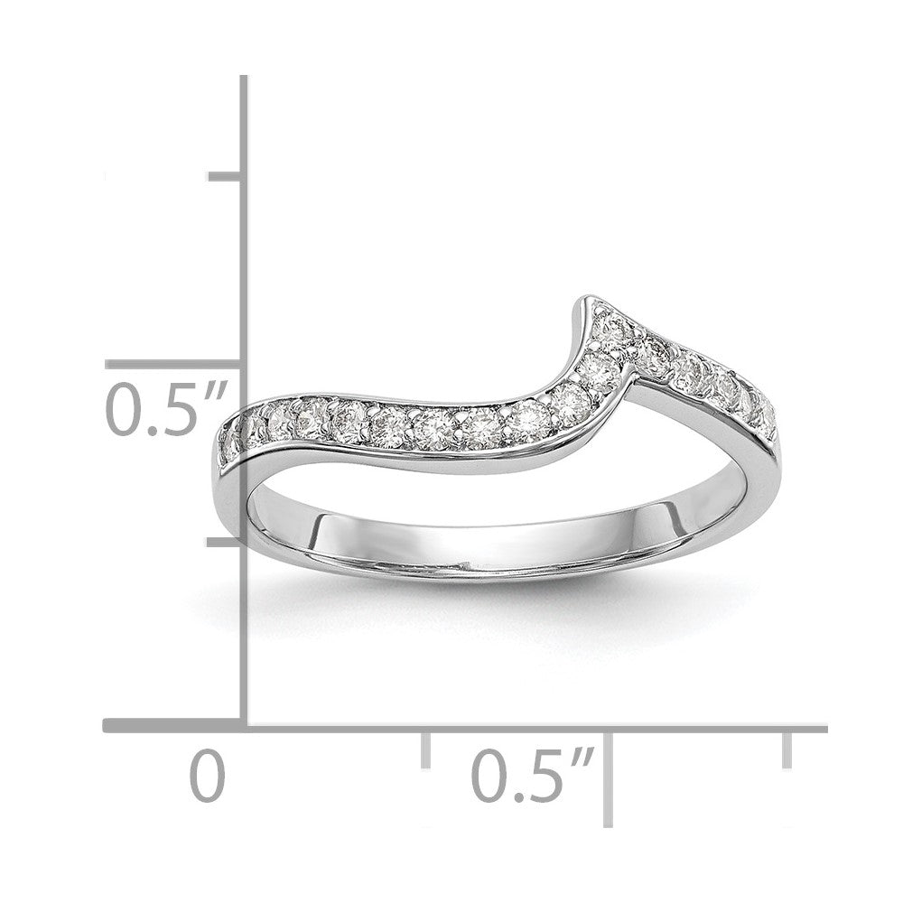 14k White Gold Real Diamond Wedding Band