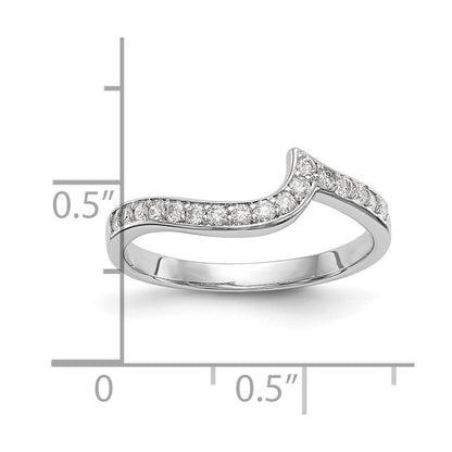 14k White Gold Real Diamond Wedding Band